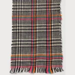 Black & Beige Check Scarves Winter Soft Wool Muffler - Image 7