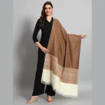Brown Paisley Soft Wool Shawl For Women's - Image 2