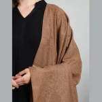 Brown Paisley Soft Wool Shawl For Women's - Image 5