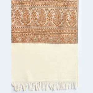Brown Paisley Soft Wool Shawl For Women's - Image 6