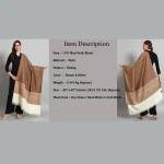 Brown Paisley Soft Wool Shawl For Women's - Image 8