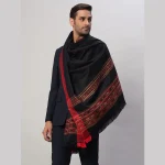 Cashmere Black Wool Shawl Great Gift for Men's