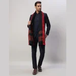 Cashmere Black Wool Shawl Great Gift for Men's - Image 7