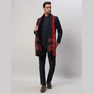 Cashmere Black Wool Shawl Great Gift for Men's - Image 7
