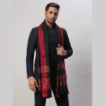 Cashmere Black Wool Shawl Great Gift for Men's - Image 4