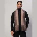 Cashmere Brown & Beige Wool Muffler Gift For Men's