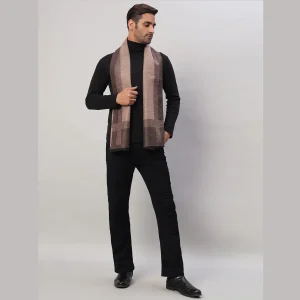 Cashmere Brown & Beige Wool Muffler Gift For Men's - Image 4