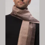 Cashmere Brown & Beige Wool Muffler Gift For Men's - Image 5