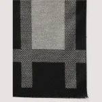 Cashmere Striped Design Neck Wraps Grey Muffler - Image 7