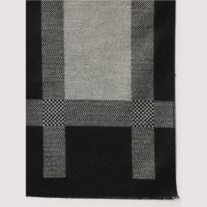 Cashmere Striped Design Neck Wraps Grey Muffler - Image 7