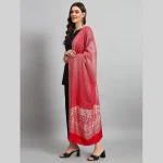 Cashmere Warm Scarf Wool Shawl Luxury Red Floral Stole - Image 3
