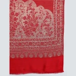Cashmere Warm Scarf Wool Shawl Luxury Red Floral Stole - Image 6