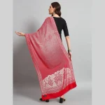 Cashmere Warm Scarf Wool Shawl Luxury Red Floral Stole - Image 7