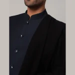 Cashmere Wrap Solid Black Lohi Men's Luxury Shawl - Image 6