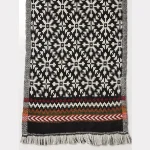 Fashion Black Fair Isle Muffler Men's Soft Woolen Scarf - Image 7