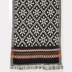 Fashion Black Fair Isle Muffler Men's Soft Woolen Scarf - Image 7