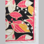 Fashion Crepe Silk Wrap Scarf Leaf Print Neckerchief - Image 7