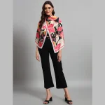 Fashion Crepe Silk Wrap Scarf Leaf Print Neckerchief - Image 4