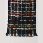 Fashion Neck Wraps Blue Checks Wool Muffler Gift For Men's - Image 7