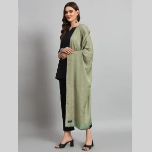 Green Floral Oversize Stole Gift For Women's - Image 4