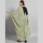 Green Floral Oversize Stole Gift For Women's - Image 7