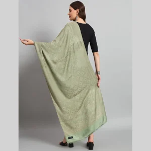 Green Floral Oversize Stole Gift For Women's - Image 7