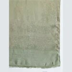 Green Leaf Cashmere Scarf Soft Wool Stole 80" - Image 6