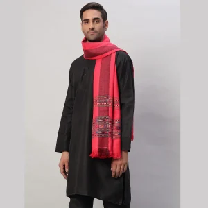 Indian Oversized Pink Wool Shawl For Men's - Image 4