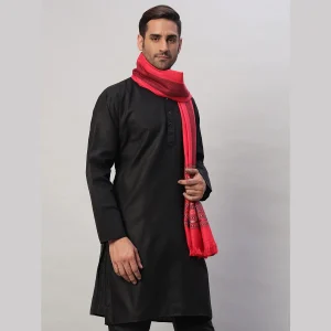 Indian Oversized Pink Wool Shawl For Men's - Image 3
