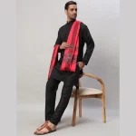 Indian Oversized Pink Wool Shawl For Men's - Image 2