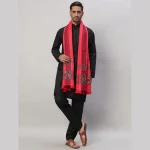 Indian Oversized Pink Wool Shawl For Men's - Image 5