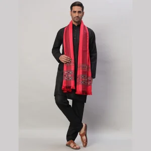 Indian Oversized Pink Wool Shawl For Men's - Image 5