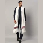 Indian Oversized Soft Wool White Shawl - Image 5