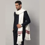 Indian Oversized Soft Wool White Shawl - Image 3