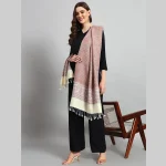 Lavender Pink Paisley Stole 100% Cashmere Scarf