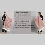 Lavender Pink Paisley Stole 100% Cashmere Scarf - Image 8