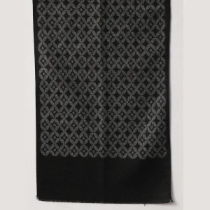 Luxury Black Diamond Scarf Winter Wool Warm Muffler - Image 7