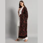 Luxury Black Paisley Design Winter Cashmere Shawl - Image 4