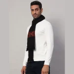 Luxury Black Wool Muffler Winter Comfortable Neck Wrap - Image 3