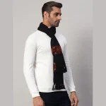 Luxury Black Wool Muffler Winter Comfortable Neck Wrap - Image 4