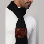 Luxury Black Wool Muffler Winter Comfortable Neck Wrap - Image 6