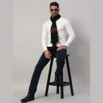 Luxury Black Wool Muffler Winter Comfortable Neck Wrap - Image 2