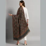 Luxury Grey Leaf Wrap Pashmina Shawl - Image 6