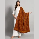 Luxury Himalayan Yak Wool Shawl ( Yellow Paisley) - Image 2