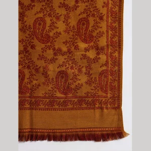 Luxury Himalayan Yak Wool Shawl ( Yellow Paisley) - Image 8