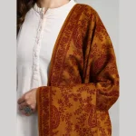 Luxury Himalayan Yak Wool Shawl ( Yellow Paisley) - Image 7