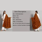 Luxury Himalayan Yak Wool Shawl ( Yellow Paisley) - Image 9