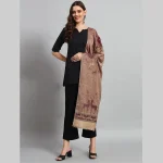 Luxury Maroon Wool Scarf Winter Warm Large Stole - Image 3