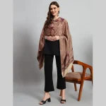 Luxury Maroon Wool Scarf Winter Warm Large Stole