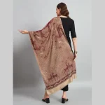 Luxury Maroon Wool Scarf Winter Warm Large Stole - Image 7